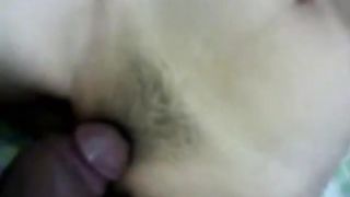 indonesian girl gets thick cock into her tight pussy