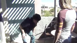 College Girl ballbusting in boots