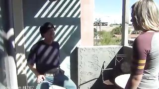 College Girl ballbusting in boots