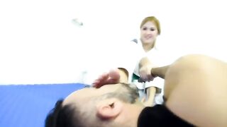 Czech Soles - Teen karate student dominates her teacher with BIG feet