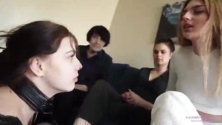 Licking girls feet 6