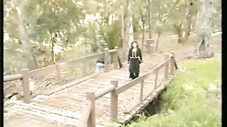 woman vs many man in the park