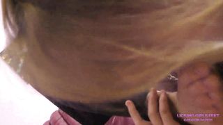 Licking girls feet 8