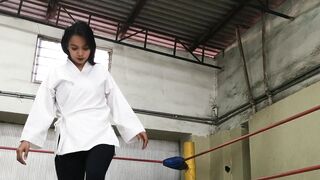 Latina fight and foot humiliation