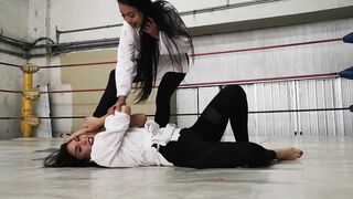 Latina fight and foot humiliation