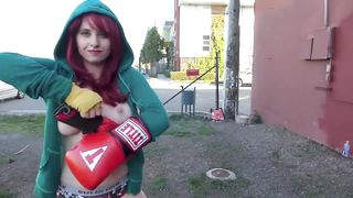 Andrea super hot pov boxing fight