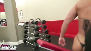 Love her aggressive muscle domination