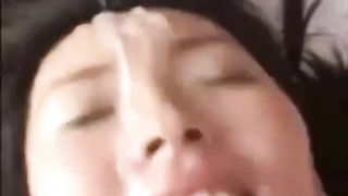 Japanese pregnant milf takes a gangbang bukkake