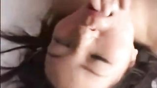 Japanese pregnant milf takes a gangbang bukkake