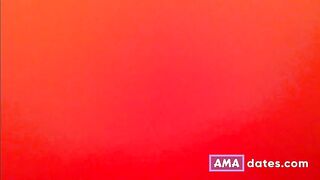 Homemade Rubs Her Hairy Pussy & Clit: Blue Dress Cutie