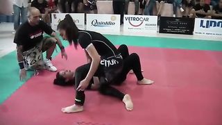 Competitive female wrestling