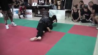 Competitive female wrestling