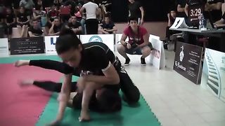 Competitive female wrestling