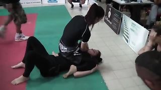 Competitive female wrestling