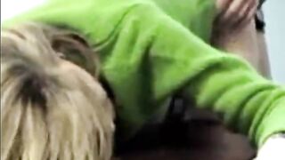 Blond fucked on a desk