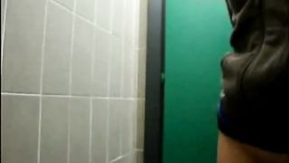college girl  masturbates in public bathroom