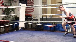 sitting and wrestling