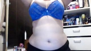 Cute chubby girl with big areolas