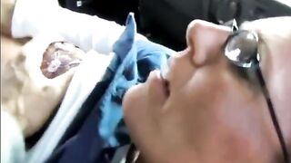 Mature girl blowjob and facial in car 2