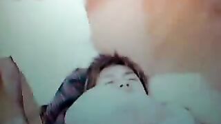 Japanese girl reverse headscissors