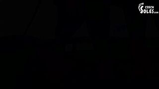 czech soles - walking_a_foot_slave_dog_out_with_her_2_friends