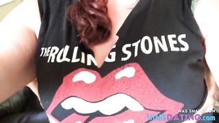 Whore getting her tits slapped and squeezed 2