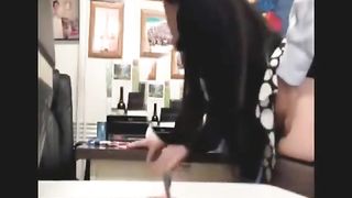 Bitch fucked on the principal's desk