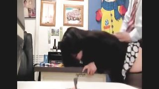 Bitch fucked on the principal's desk