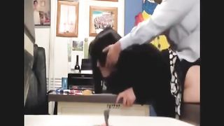 Bitch fucked on the principal's desk