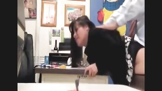 Bitch fucked on the principal's desk