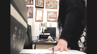 Bitch fucked on the principal's desk