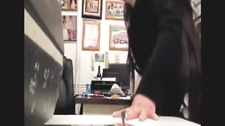 Bitch fucked on the principal's desk