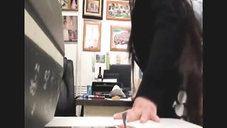 Bitch fucked on the principal's desk