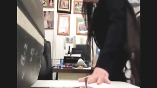 Bitch fucked on the principal's desk