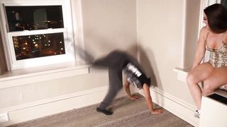 KMoser arm wrestles small guy