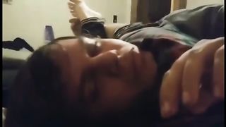 ScissorSara knockout her boyfriend in front headscissors again