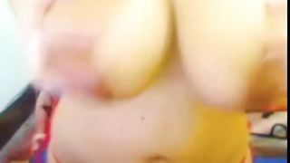 Big boobs dark nippled web cam girl, lactating (MrNo)