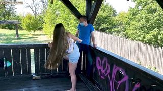 Strong karate bare feet beat two guys