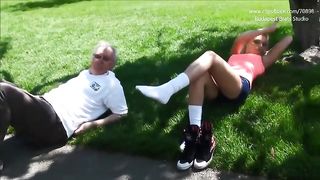 Pervert love dirty feet socks park