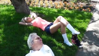 Pervert love dirty feet socks park