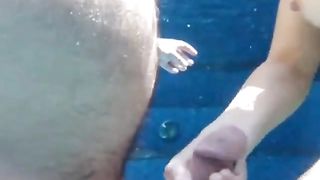 Girl pulling my cock underwater 2