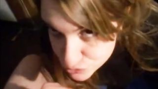 She was so horny that she couldnt wait to suck cock 2