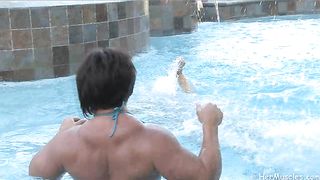 Aleesha Young pool party