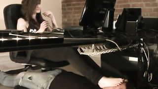 Dreamgirls In Socks - Mikaila's human footstool