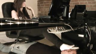 Dreamgirls In Socks - Mikaila's human footstool