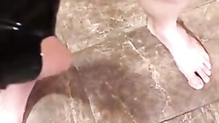 Goddess Tangent Live - BTS on set toying with slave x27 s destroyed package