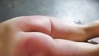 Lezdom - slave girl Getting the Cane