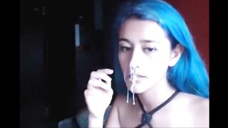 Three fantastic cumshot scenes in webcam shows 2