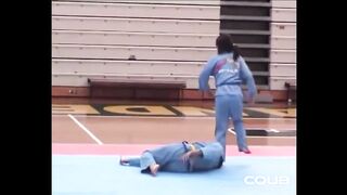 Karate dominant girl