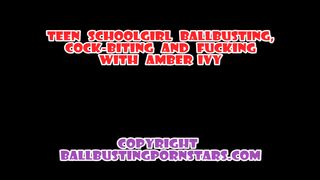 Schoolgirl Ballbusting in Knee-High Socks